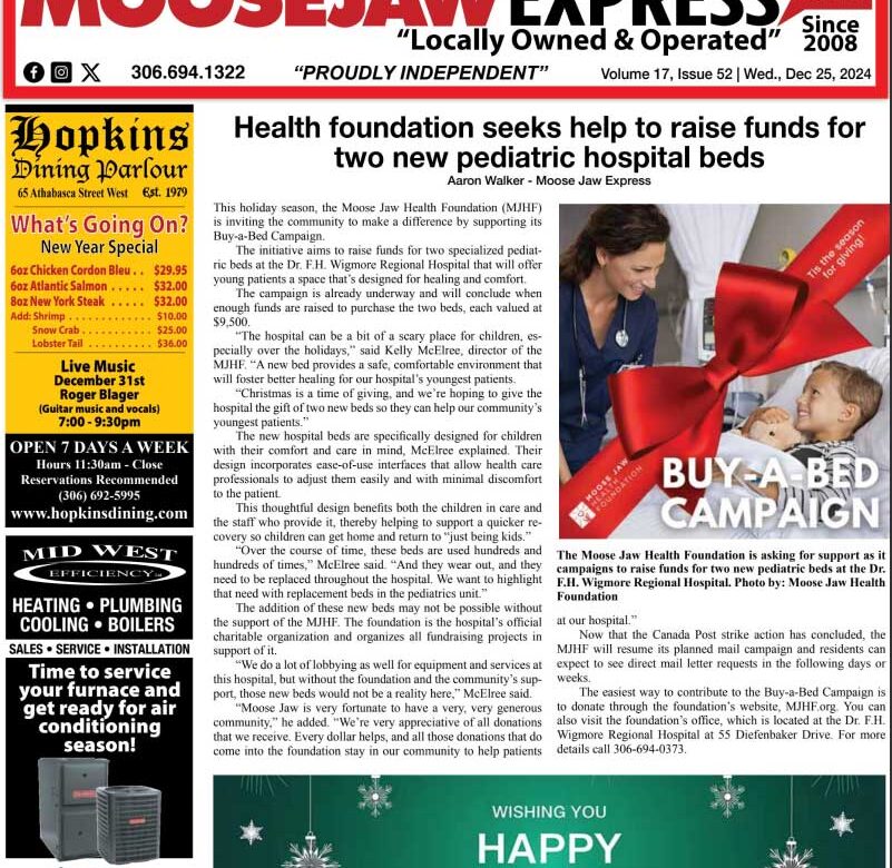 Dec 25, 2024 – Moose Jaw’s Homegrown Newspaper