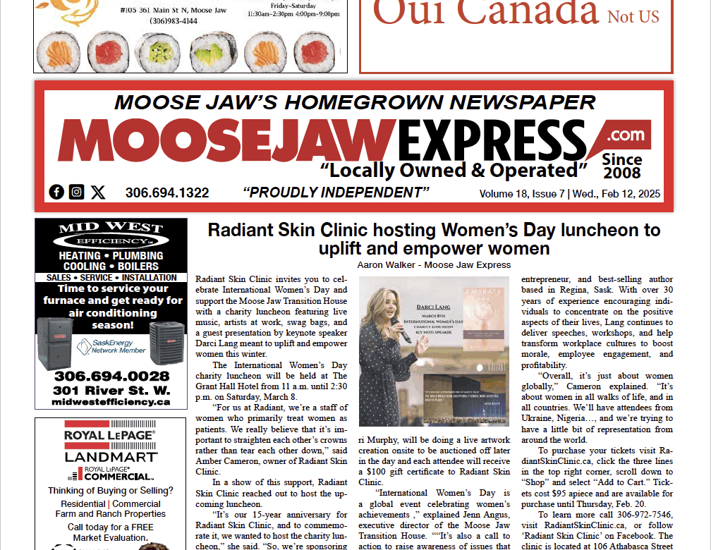 February 12, 2025 – Moose Jaw’s Homegrown Newspaper
