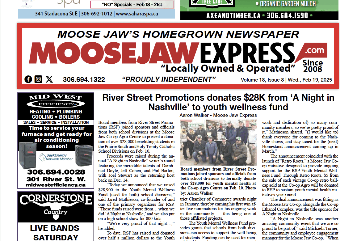 February 19, 2025 – Moose Jaw’s Homegrown Newspaper