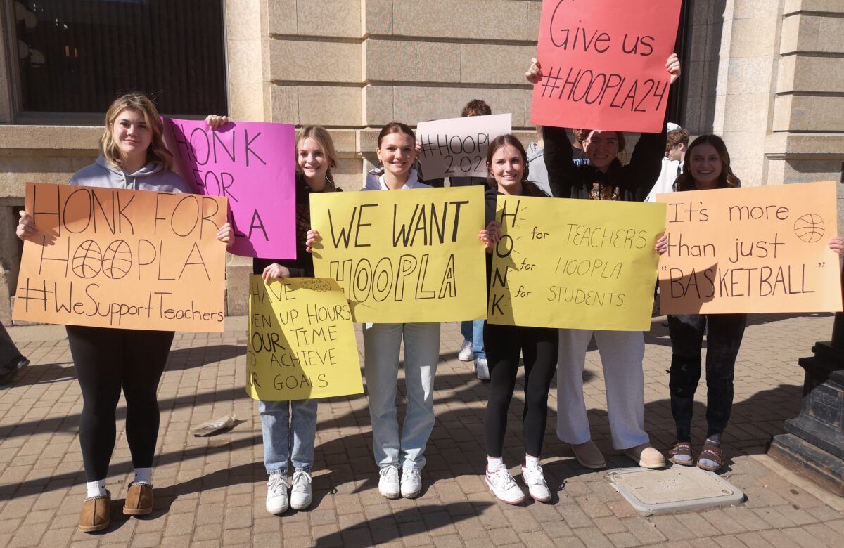 Students rally in support of Hoopla 2024 as the tournament faces cancellation