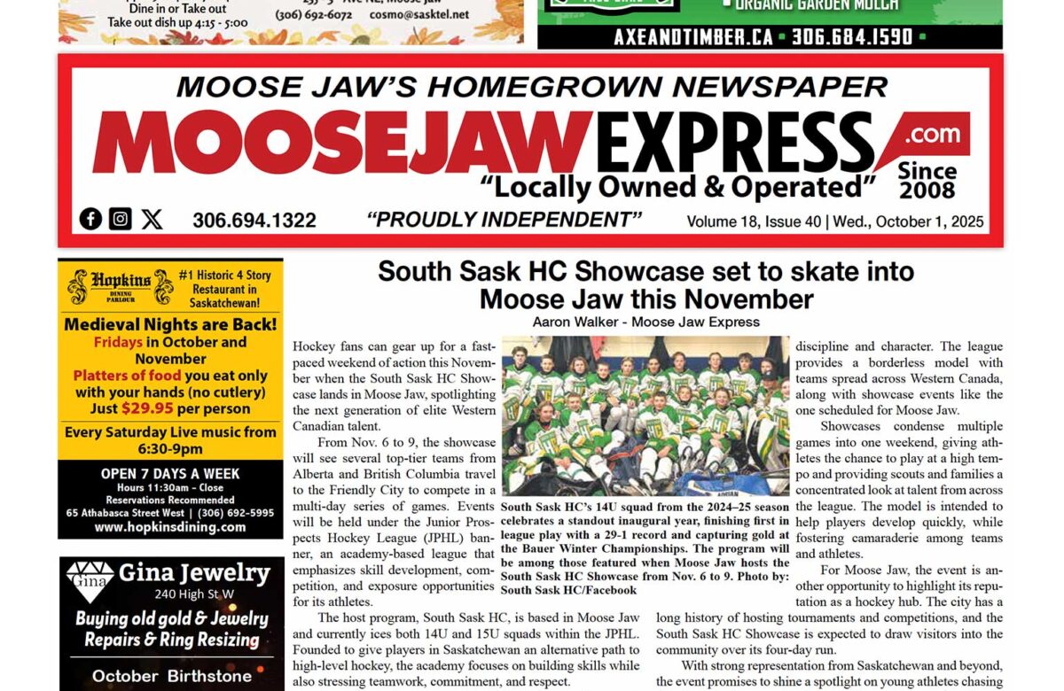 October 01, 2025 – Moose Jaw’s Homegrown Newspaper