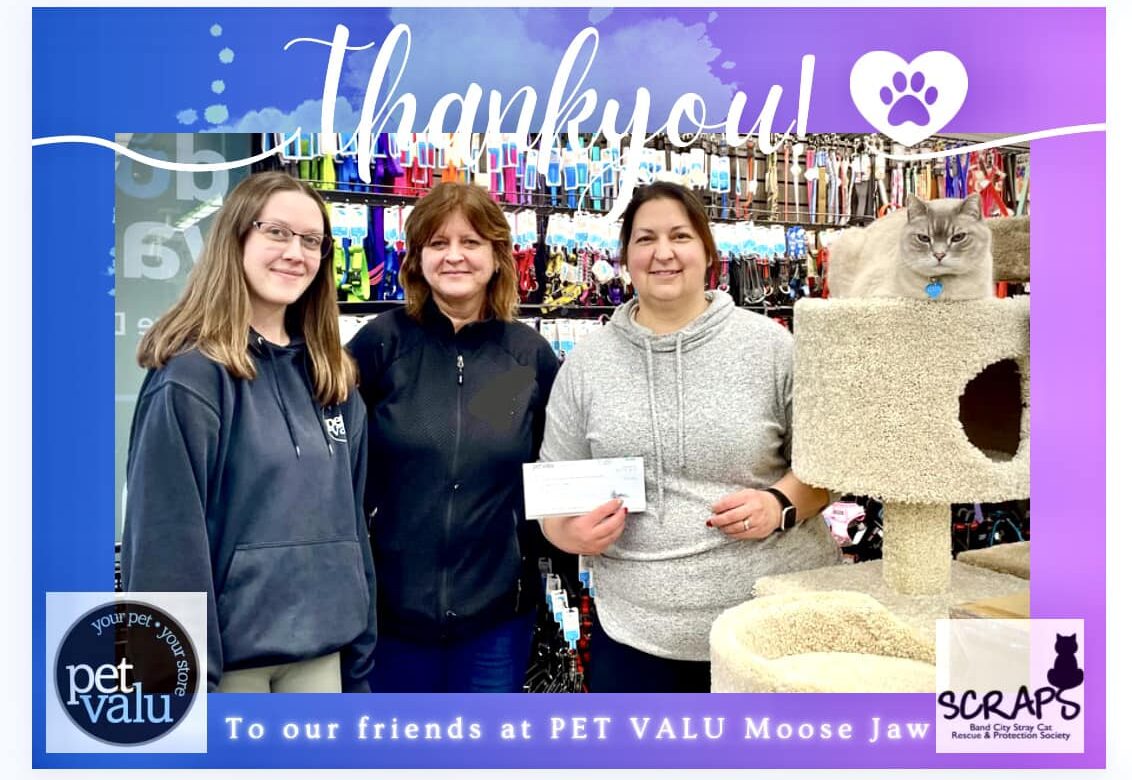 PetValu donates over $1700 in ongoing support for SCRAPS MJ
