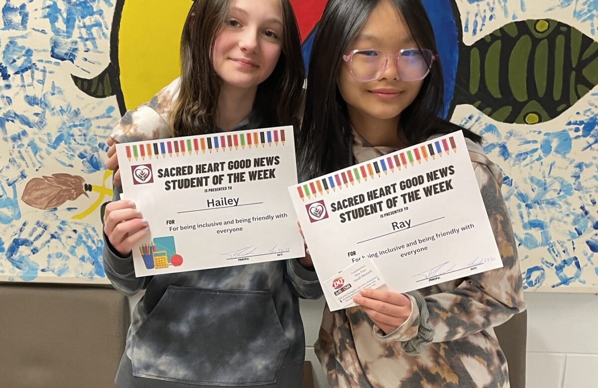 Sacred Heart’s principal is recognizing students’ good deeds with new school program
