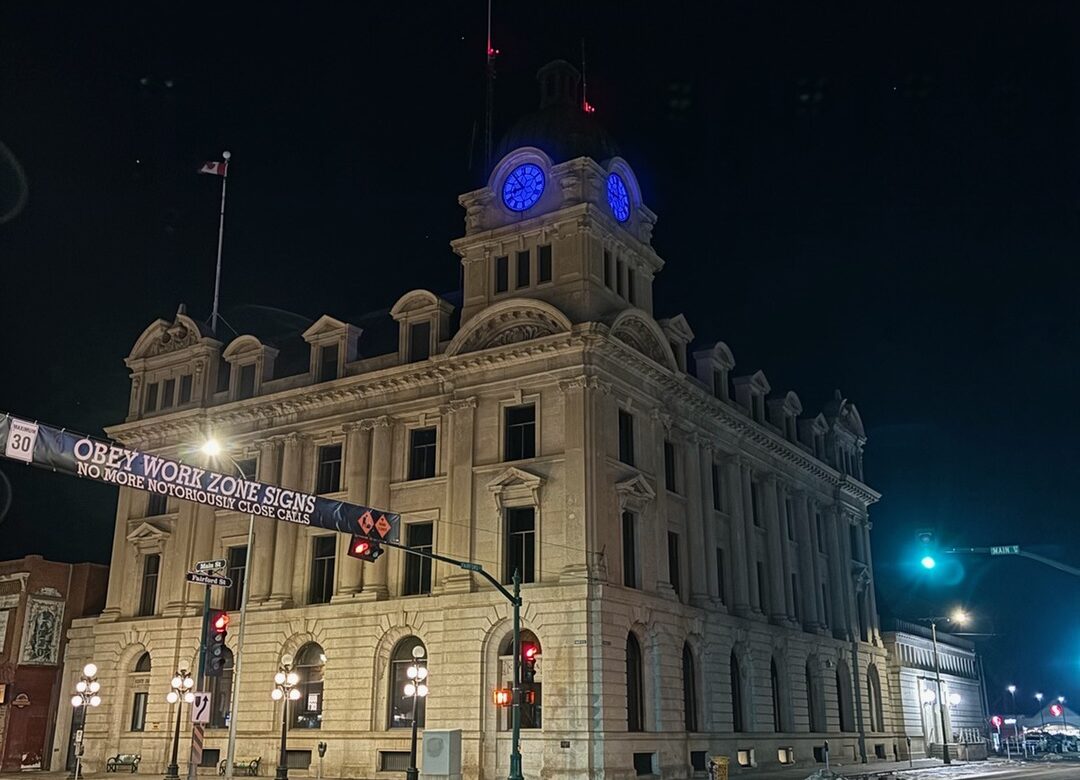 Moose Jaw shines blue to commemorate the RCAF centennial