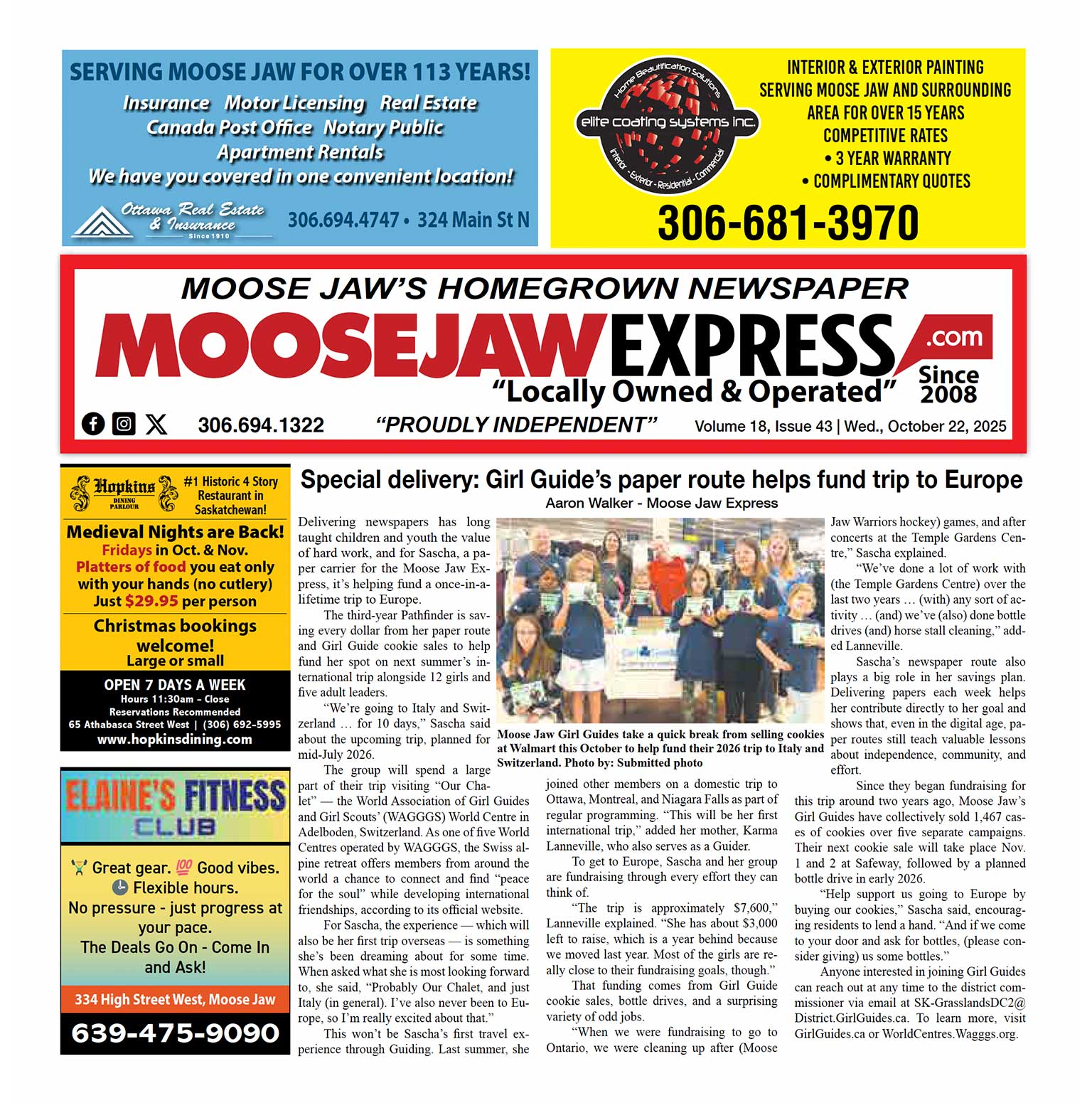 Moose Jaw Express, Weekly newspaper
