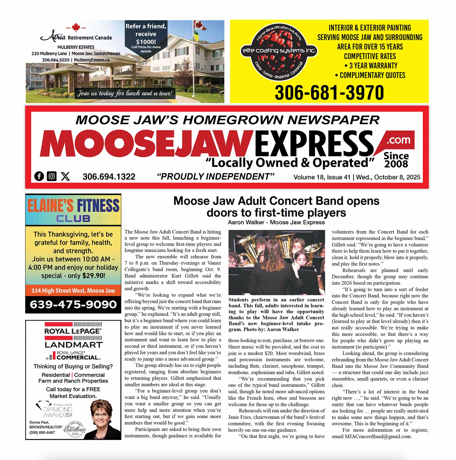 Moose Jaw Express Weekly Newspaper October 08 2025