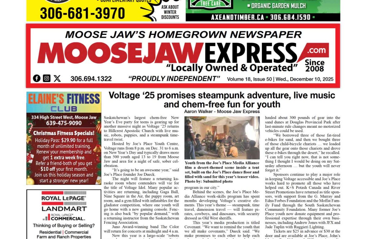 December 10, 2025 – Moose Jaw’s Homegrown Newspaper