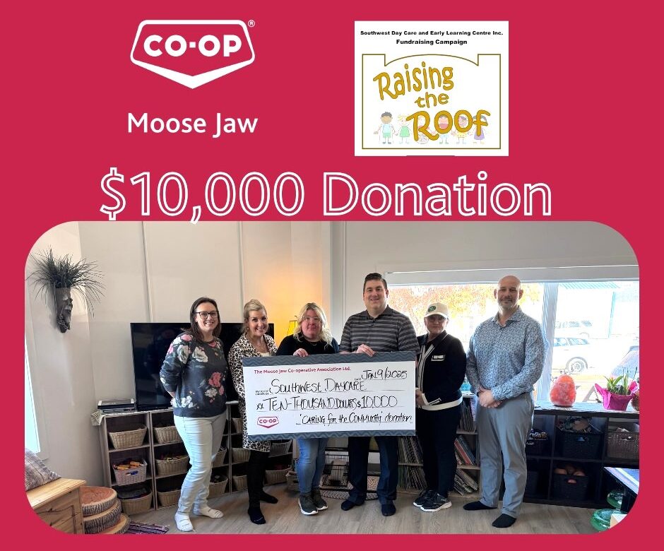 Moose Jaw Co-op donates $10K to help Southwest Day Care return home