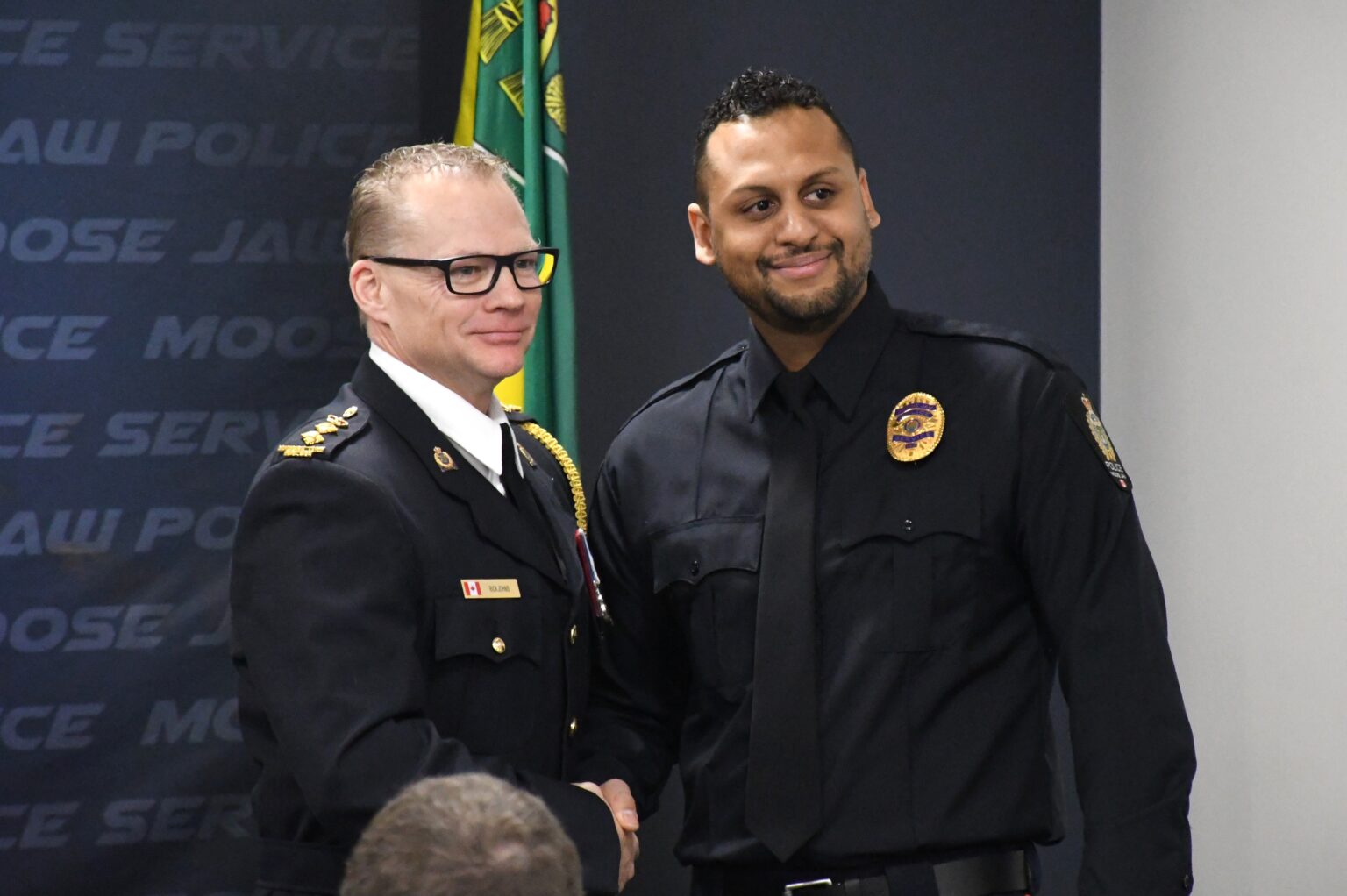 Three new officers sworn serve with the Moose Jaw Police Service