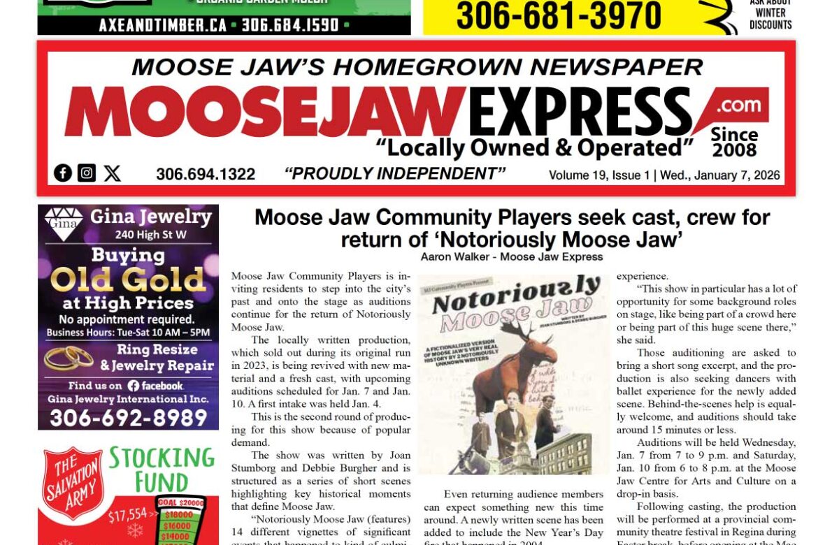 January 07, 2026 – Moose Jaw’s Homegrown Newspaper
