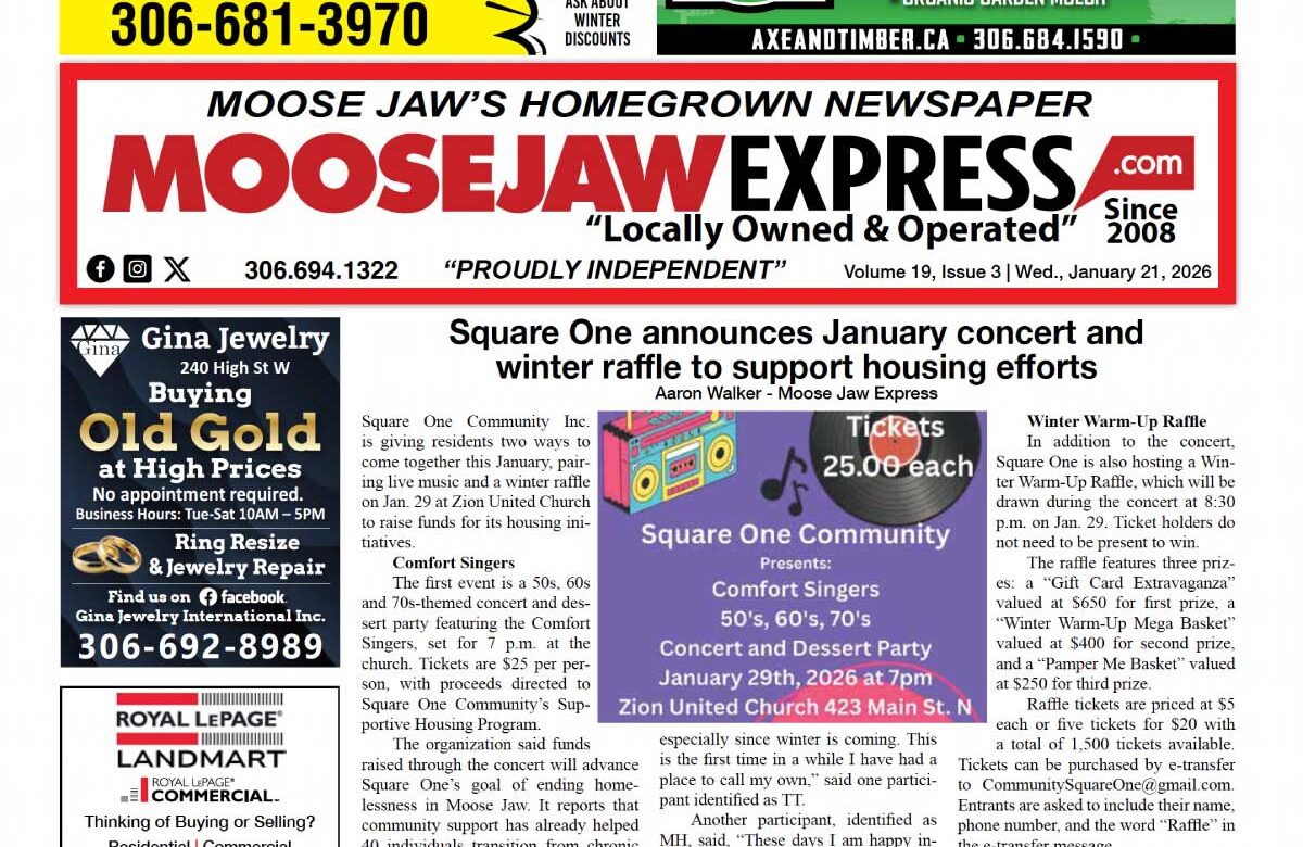 January 21, 2026 – Moose Jaw’s Homegrown Newspaper