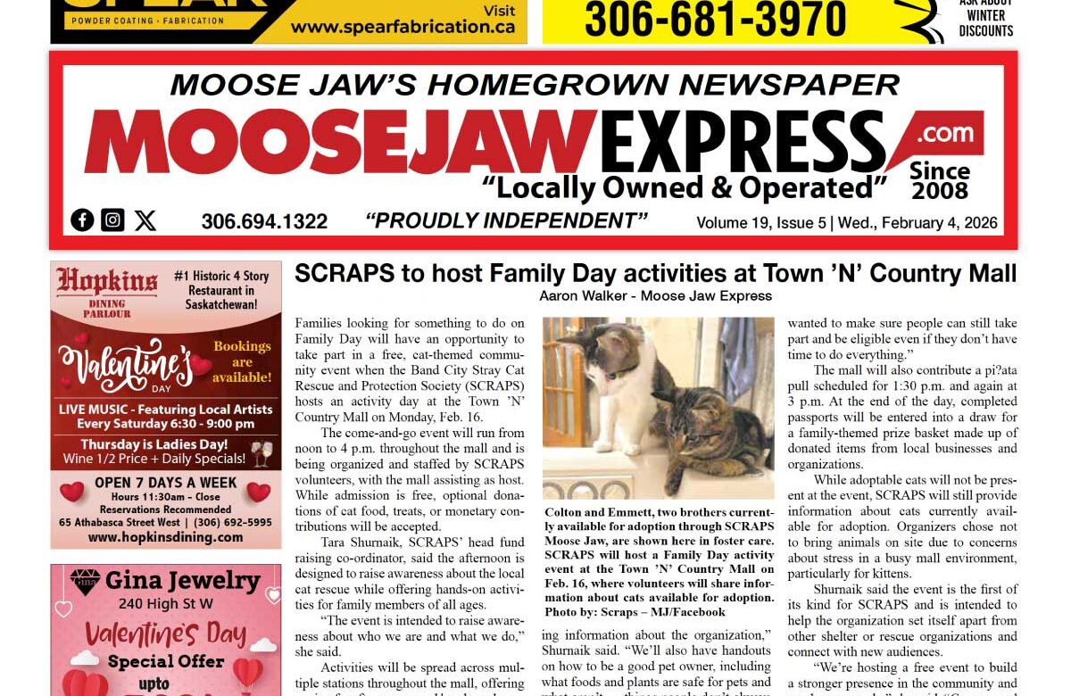 February 04, 2026 – Moose Jaw’s Homegrown Newspaper