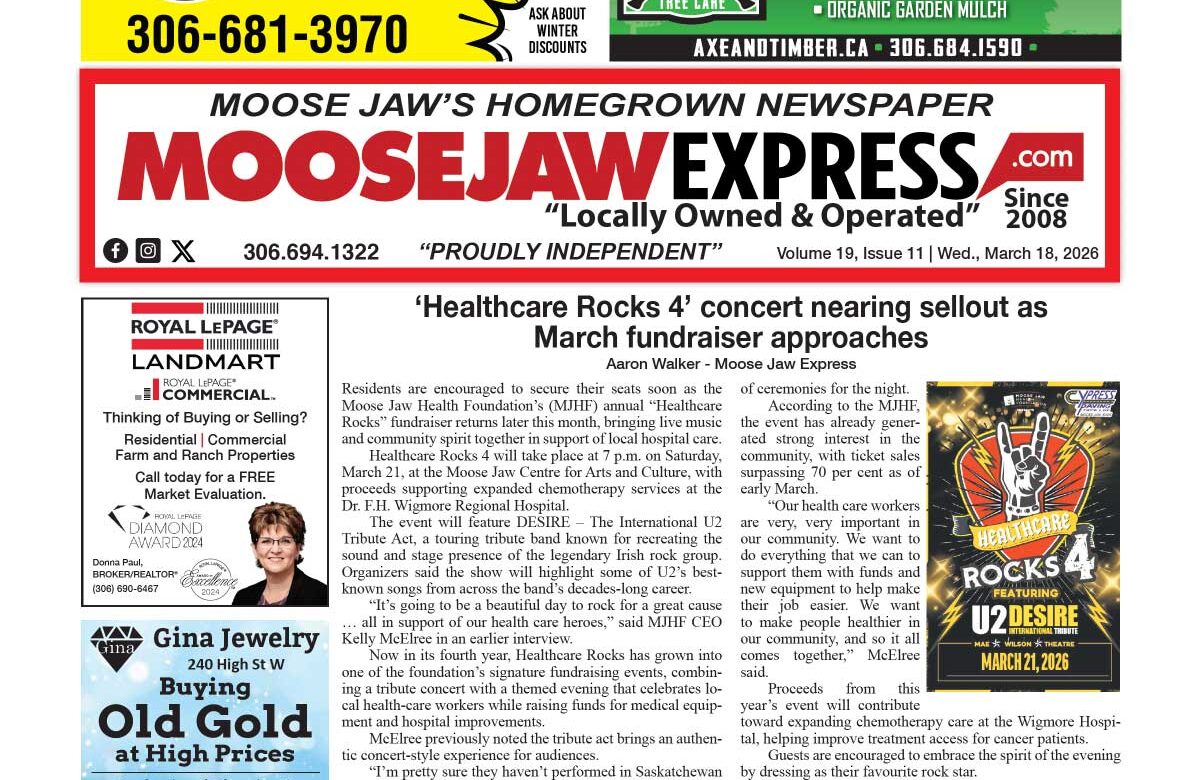 March 18, 2026 – Moose Jaw’s Homegrown Newspaper