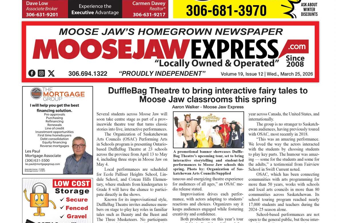 March 25, 2026 – Moose Jaw’s Homegrown Newspaper