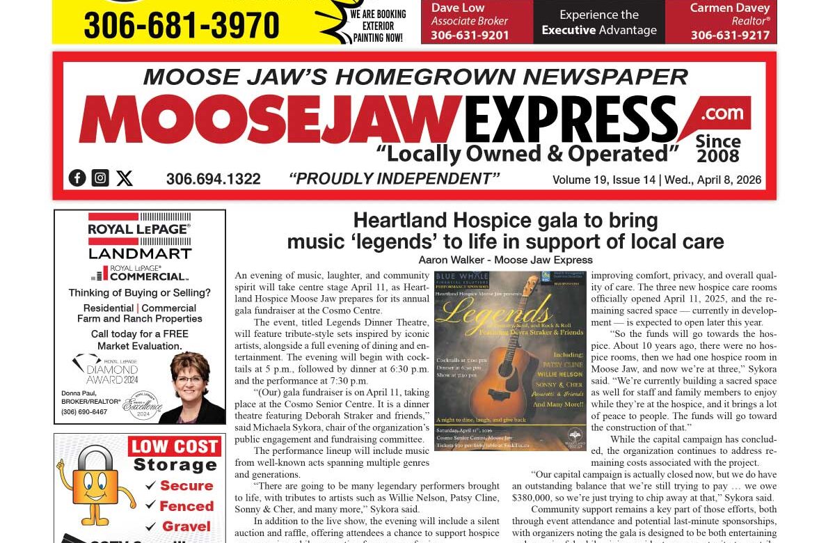 April 08, 2026 – Moose Jaw’s Homegrown Newspaper