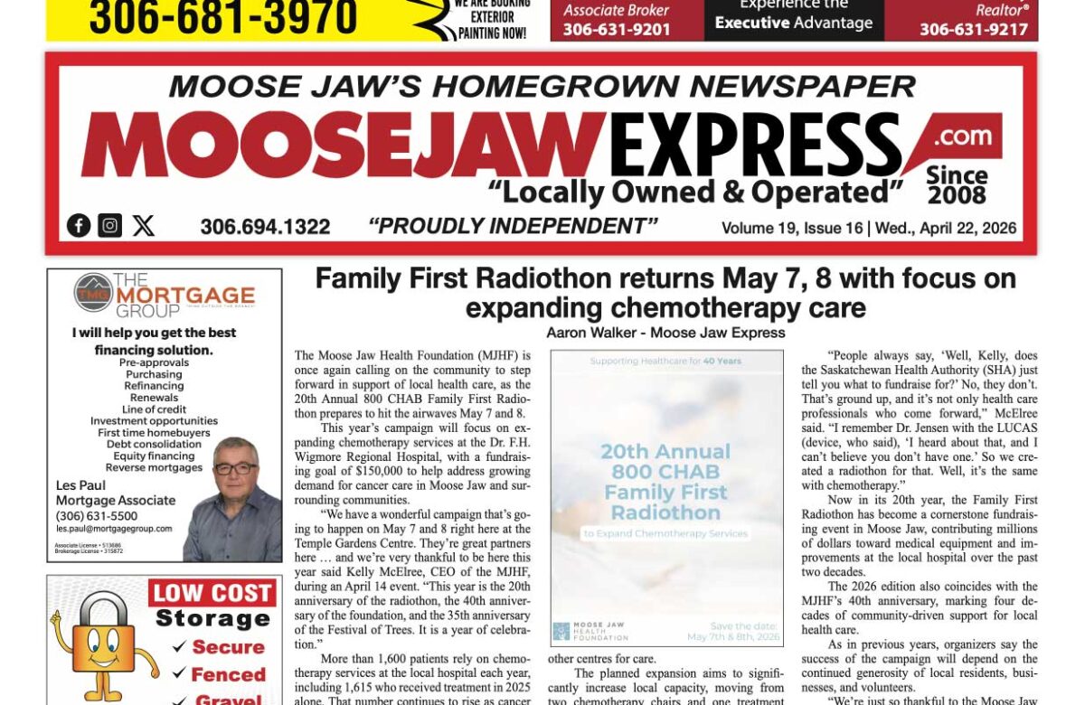 April 22, 2026 – Moose Jaw’s Homegrown Newspaper