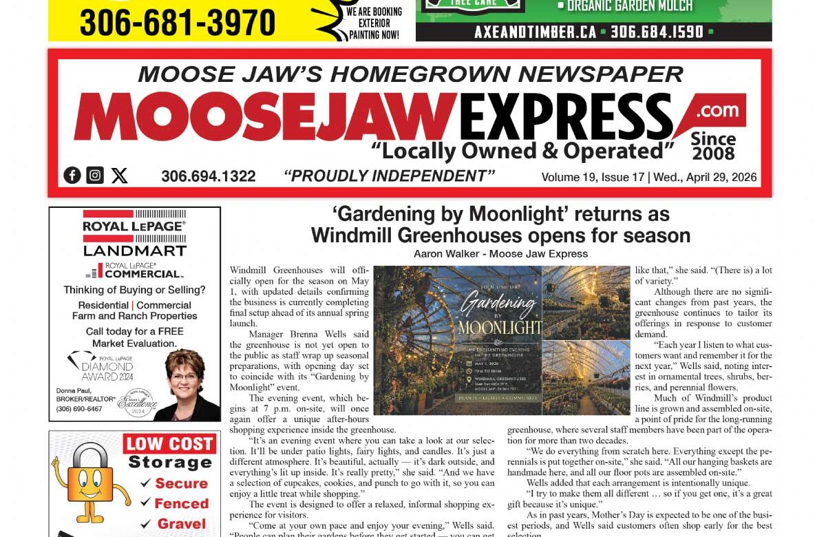 April 29, 2026 – Moose Jaw’s Homegrown Newspaper