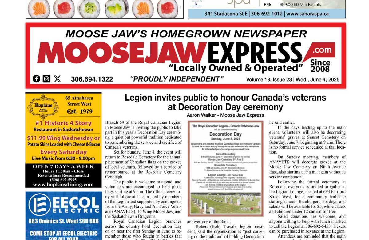 June 04, 2025 – Moose Jaw’s Homegrown Newspaper