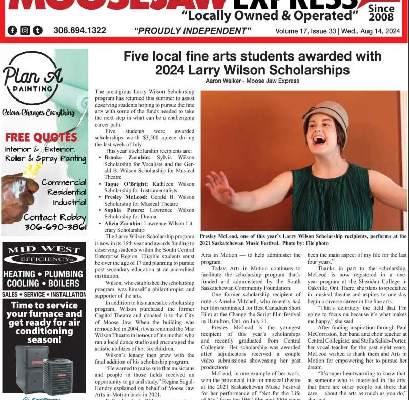 August 14, 2024 – Moose Jaw’s Homegrown Newspaper