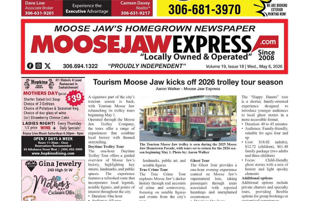 May 06, 2026 – Moose Jaw’s Homegrown Newspaper