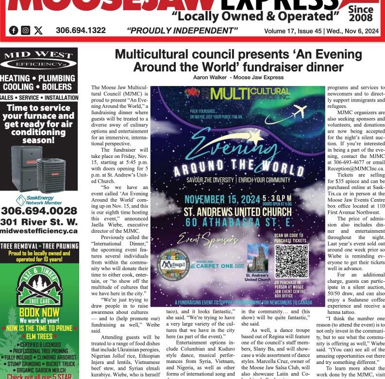 November 06, 2024 – Moose Jaw’s Homegrown Newspaper