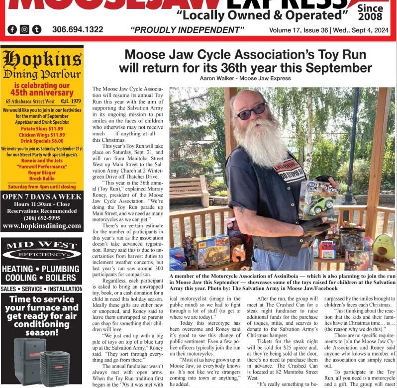 September 04, 2024 – Moose Jaw’s Homegrown Newspaper