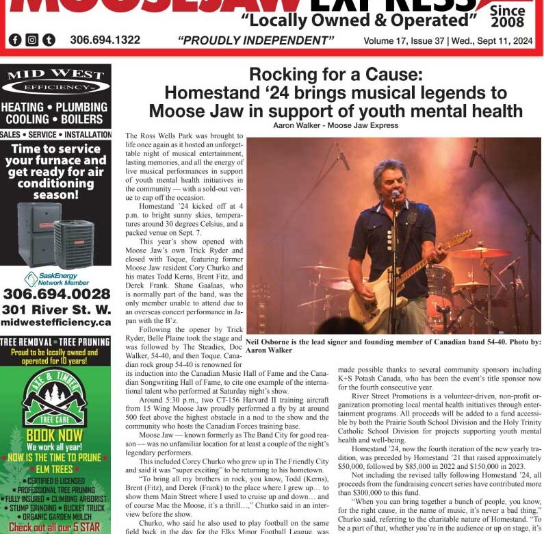 September 11, 2024 – Moose Jaw’s Homegrown Newspaper