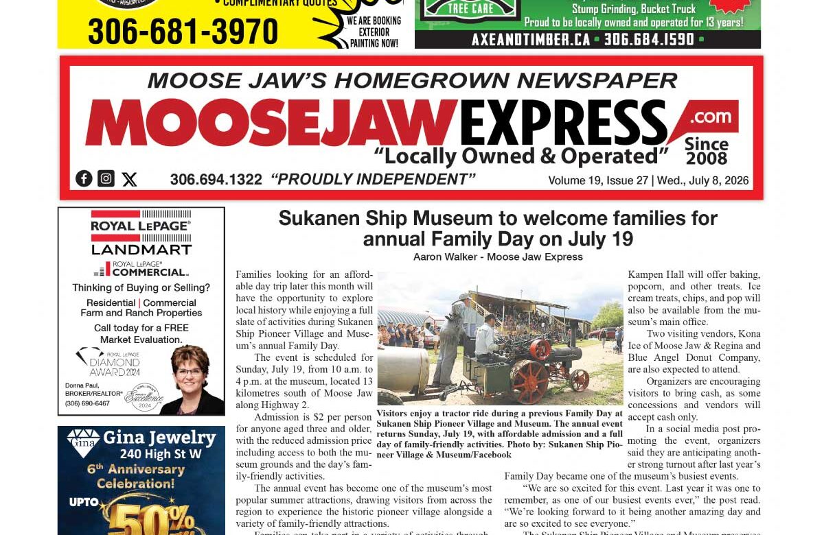 July 08, 2026 – Moose Jaw’s Homegrown Newspaper