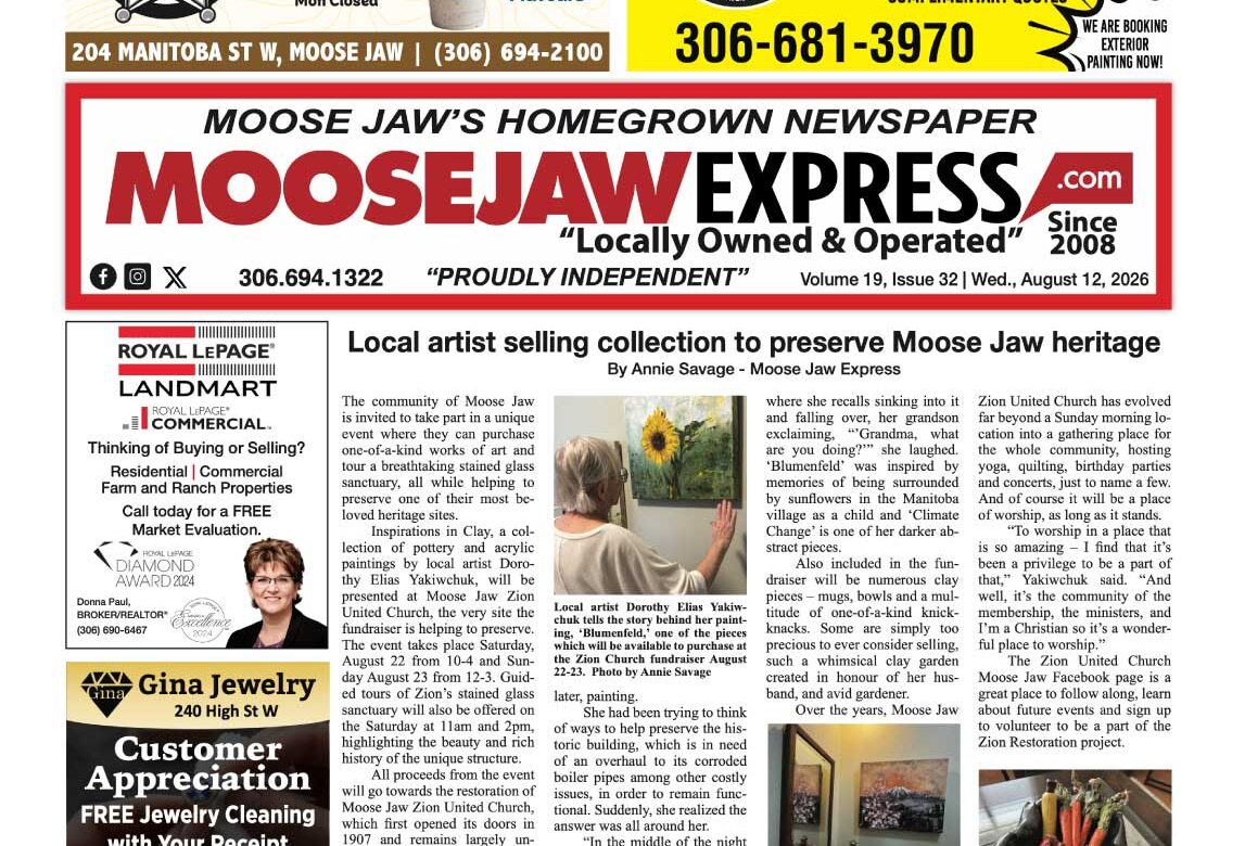 August 12, 2026 – Moose Jaw’s Homegrown Newspaper