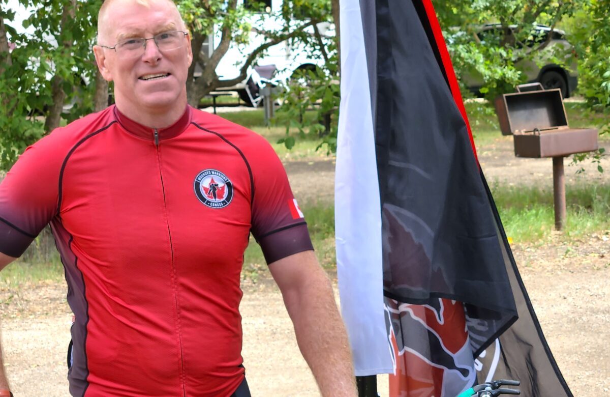 Prairie Thousand cyclist to conclude 1,000-km veterans fundraiser in Moose Jaw