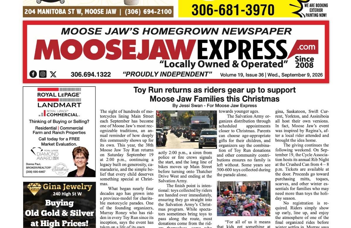 September 09 2026 – Moose Jaw’s Homegrown Newspaper
